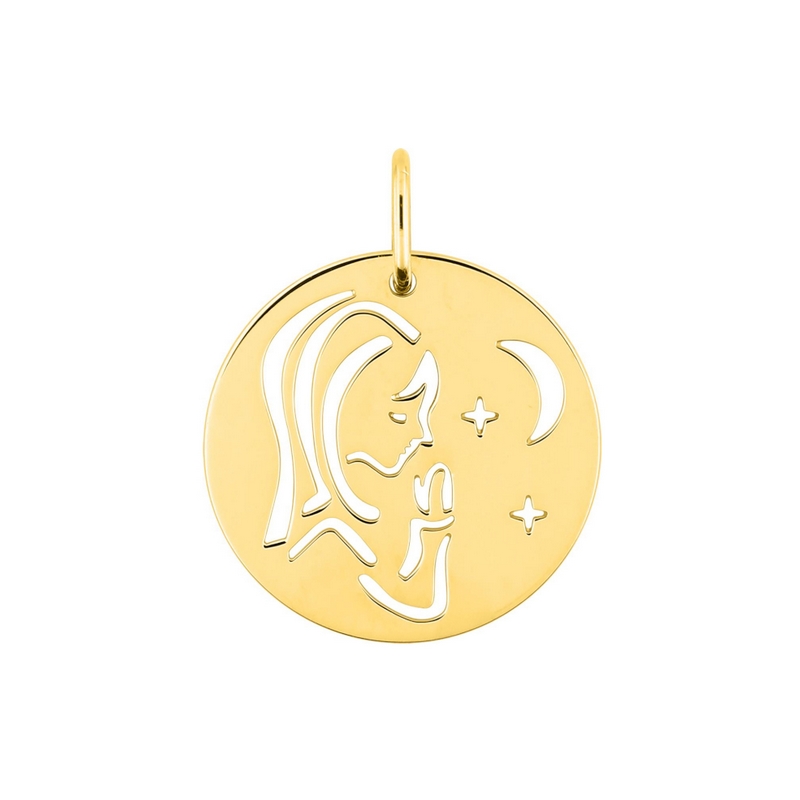 medaille-vierge-or-jaune-750-robbez-masson-3-7359-00 Pendentif médaille Vierge Or jaune 750/1000 ROBBEZ MASSON