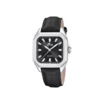 Montre Femme carrée LOTUS cuir noir et Acier inoxydable 18968/6
