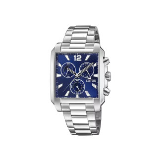 Montre carrée cadran bleu Homme Acier inoxydable LOTUS 18850/2