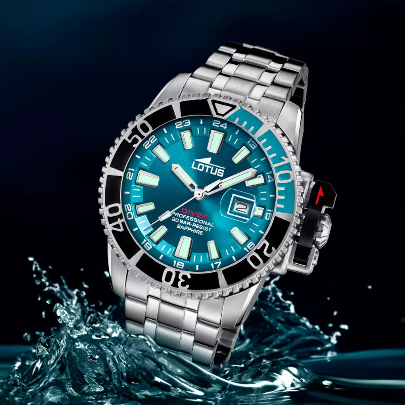 montre-etanche-homme-lotus-acier-inoxydable-18938-1-autre-vue Coffret montre étanche LOTUS Homme Acier inoxydable et bracelet silicone bleu interchangeable 18938/1, autre vue