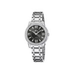 Montre Femme noire, Acier inoxydable et Oxydes de zirconium LOTUS 18887/6