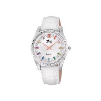 Montre Femme cuir blanc et Acier inoxydable LOTUS 18899/1