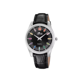 Montre Femme cuir noir et Acier inoxydable LOTUS 18899/6