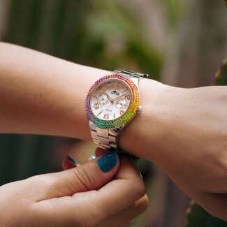 Montre Femme Rainbow Acier inoxydable LOTUS 18907/1 portée