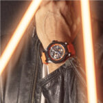 Montre Homme Vortex Acier inoxydable et caoutchouc orange LOTUS 18946/3, autre vue