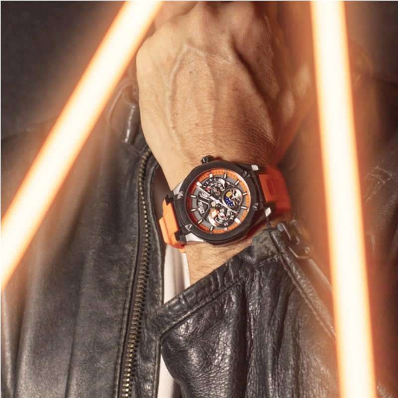 Montre Homme Vortex Acier inoxydable et caoutchouc orange LOTUS 18946/3, autre vue
