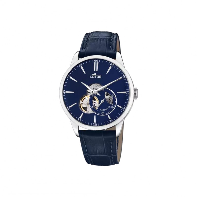montre-homme-automatique-cuir-bleu-lotus-18536-3 Montre LOTUS cuir bleu Homme automatique 18536/3