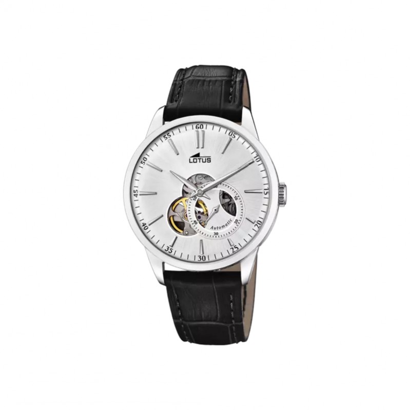 Montre LOTUS cuir noir Homme automatique 18536/1