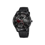 Montre Smartwatch Homme connectée Lotus caoutchouc noir Acier inoxydable 50013/D