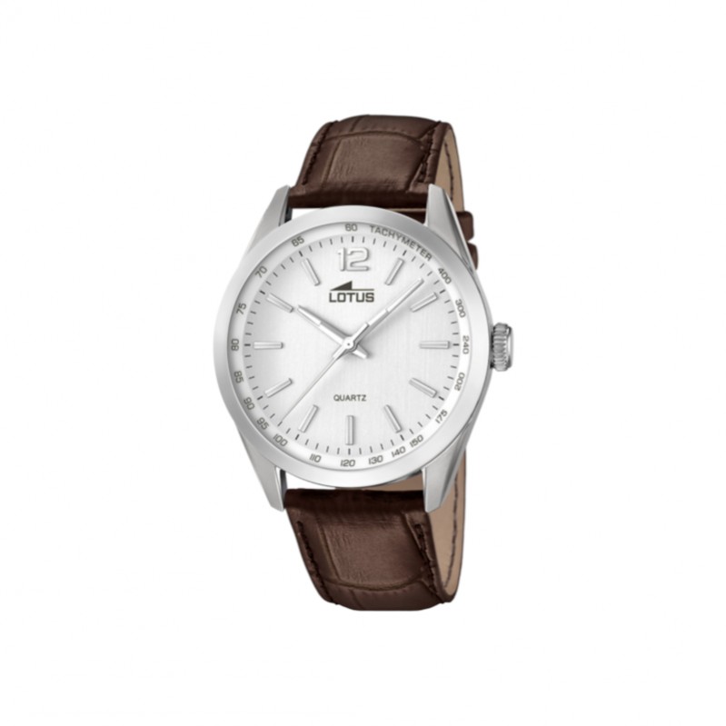 montre-homme-cuir-marron-lotus-18149-1 Montre Lotus Homme Minimaliste Acier inoxydable et cuir marron 18149/1