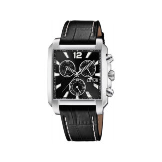 Montre carrée Homme LOTUS cuir noir 18851/4