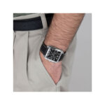 Montre carrée Homme LOTUS cuir noir 18851/4 portée
