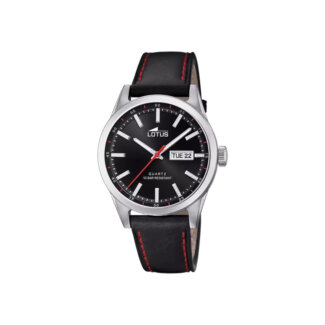 Montre Homme cuir noir et Acier inoxydable LOTUS 18671/4