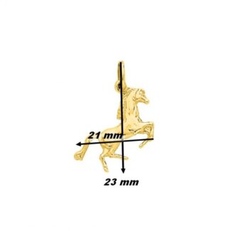 Pendentif Cheval Or jaune 750/1000 ROBBEZ MASSON, dimensions