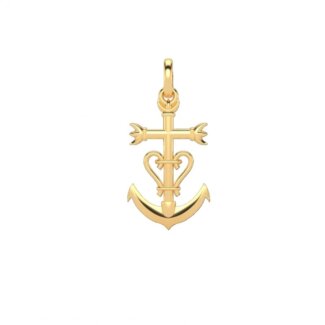 Pendentif Croix de Camargue Or jaune 750/1000 THOMAS JAVON
