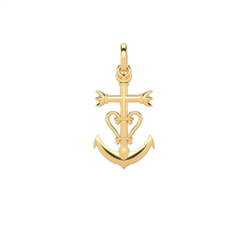 Pendentif Croix de Camargue Or jaune 750/1000 THOMAS JAVON