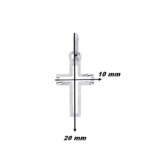 Pendentif Croix Or blanc 750/1000 ROBBEZ MASSON, dimensions