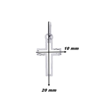 Pendentif Croix Or blanc 750/1000 ROBBEZ MASSON, dimensions