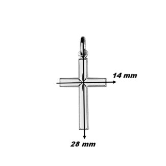 Pendentif Croix Or blanc 750/1000 ROBBEZ MASSON, dimensions