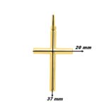 Pendentif Croix Or jaune 750/1000 ROBBEZ MASSON, dimensions