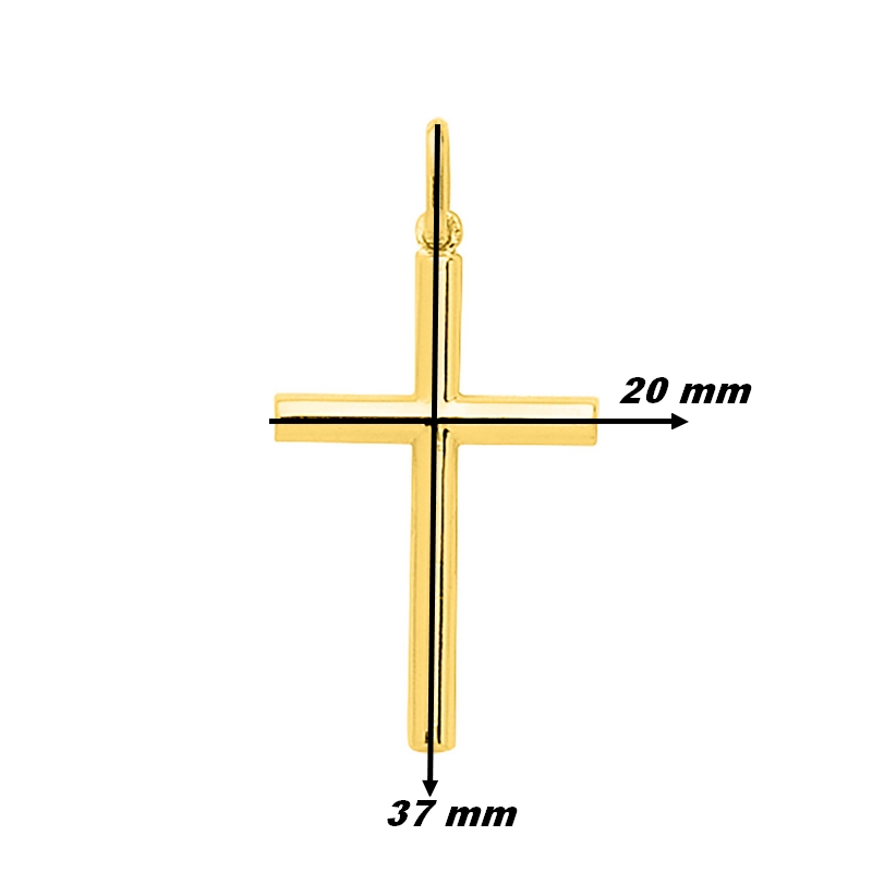 pendentif-croix-or-jaune-750-robbez-masson-2799-dimensions Pendentif Croix Or jaune 750/1000 ROBBEZ MASSON, dimensions