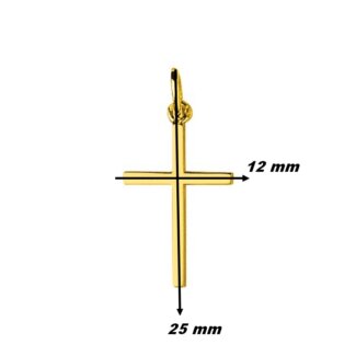 Pendentif Croix Or jaune 750/1000 ROBBEZ MASSON, dimensions