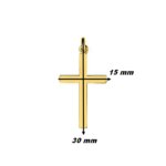 Pendentif Croix Or jaune 750/1000 ROBBEZ MASSON, dimensions