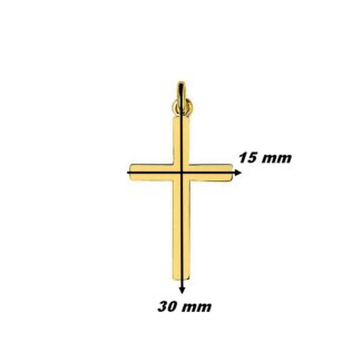 Pendentif Croix Or jaune 750/1000 ROBBEZ MASSON, dimensions
