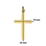 Pendentif Croix Or jaune 750/1000 ROBBEZ MASSON, dimensions