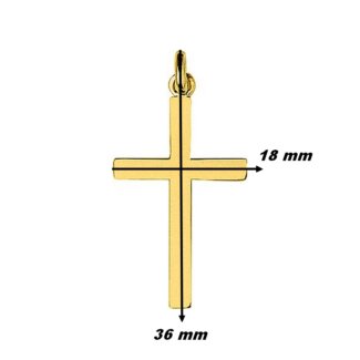Pendentif Croix Or jaune 750/1000 ROBBEZ MASSON, dimensions