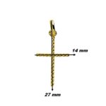Pendentif Croix Or jaune 750/1000 ROBBEZ MASSON, dimensions