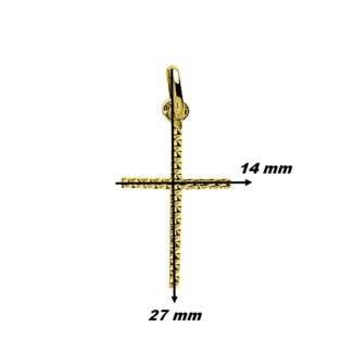 Pendentif Croix Or jaune 750/1000 ROBBEZ MASSON, dimensions