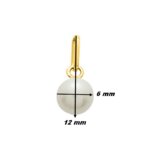 Pendentif Femme Or jaune 750/1000 et Perle de culture ROBBEZ MASSON, dimensions