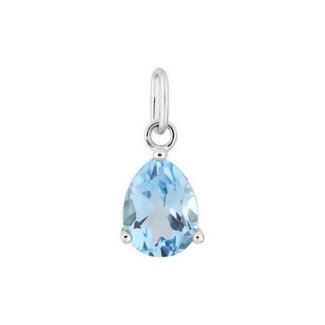 Pendentif goutte Femme Or blanc 750/1000 et Topaze ROBBEZ MASSON