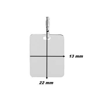 Pendentif Plaque Or blanc 750/1000 ROBBEZ MASSON, dimensions
