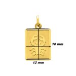 Pendentif Zodiaque Cancer Or jaune 750/1000 ROBBEZ MASSON, dimensions