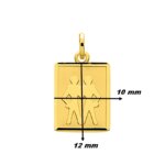 Pendentif Zodiaque Gémeaux Or jaune 750/1000 ROBBEZ MASSON, dimensions