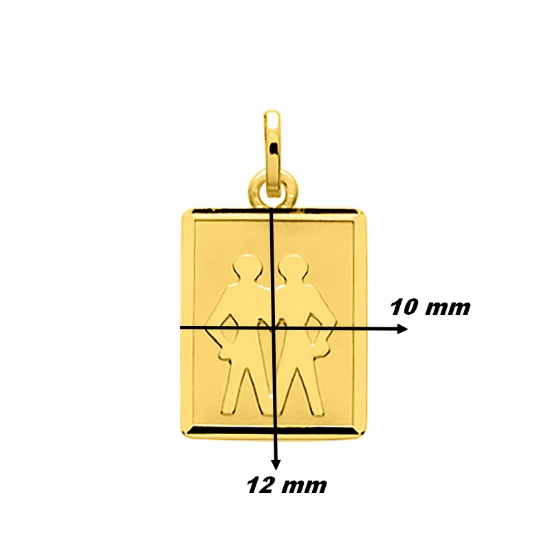 pendentif-zodiaque-gemeaux-or-jaune-750-robbez-masson-73222-dimensions Pendentif Zodiaque Gémeaux Or jaune 750/1000 ROBBEZ MASSON, dimensions