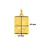 Pendentif Zodiaque Lion Or jaune 750/1000 ROBBEZ MASSON, dimensions