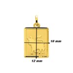 Pendentif Zodiaque Taureau Or jaune 750/1000 ROBBEZ MASSON, dimensions
