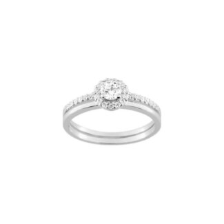 Solitaire accompagné Femme Argent 925/1000 et Oxyde de zirconium ROBBEZ MASSON