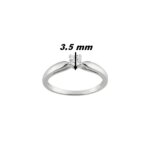 Solitaire Femme Argent 925/1000 et Oxyde de zirconium ROBBEZ MASSON, largeur