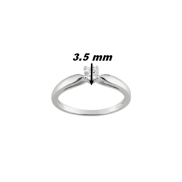 solitaire-femme-argent-925-oxyde-robbez-masson-fiançaille-ASRX13Z-largeur Solitaire Femme Argent 925/1000 et Oxyde de zirconium ROBBEZ MASSON, largeur