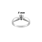 Solitaire Femme Argent 925/1000 et Oxyde de zirconium ROBBEZ MASSON, largeur