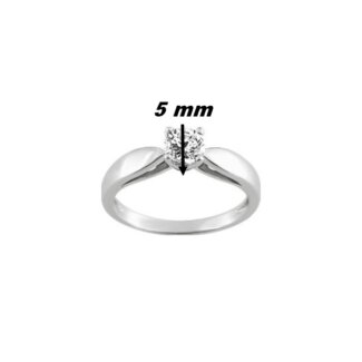 Solitaire Femme Argent 925/1000 et Oxyde de zirconium ROBBEZ MASSON, largeur