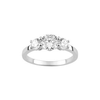 Solitaire Trilogie Femme Argent 925/1000, Oxydes de zirconium ROBBEZ MASSON