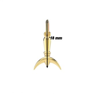 Pendentif Trident Or jaune 750/1000 THOMAS JAVON, longueur