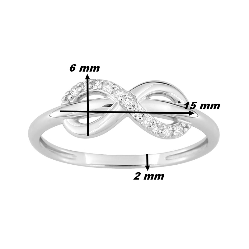 Bague-Femme-Infini-Or-blanc-750-et-Diamants-robbez-masson-1-7586-31-dimensions Bague Femme Infini Or blanc et Diamants ROBBEZ MASSON, dimensions