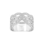 Bague Femme large Or blanc 750/1000 et Diamants CHRISTIAN BERNARD