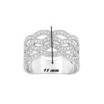 Bague Femme large Or blanc 750/1000 et Diamants CHRISTIAN BERNARD, largeur